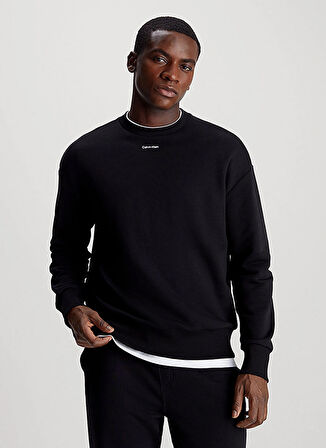 Calvin Klein Kapüşon Yaka Siyah Erkek Sweatshırt K10K112870BEH