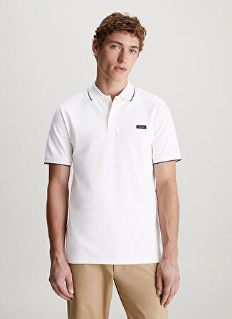 Calvin Klein Beyaz Erkek Polo T-Shirt K10K112751YAF