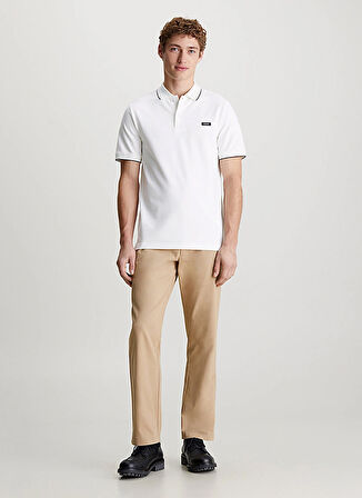 Calvin Klein Beyaz Erkek Polo T-Shirt K10K112751YAF