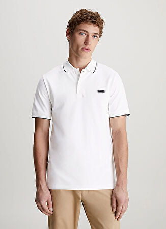 Calvin Klein Beyaz Erkek Polo T-Shirt K10K112751YAF