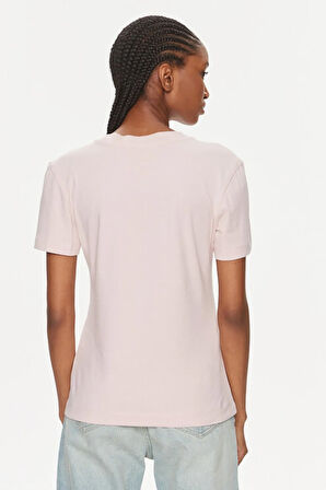 Kadın MONOLOGO SLIM TEE T-Shirt - Pudra | XS