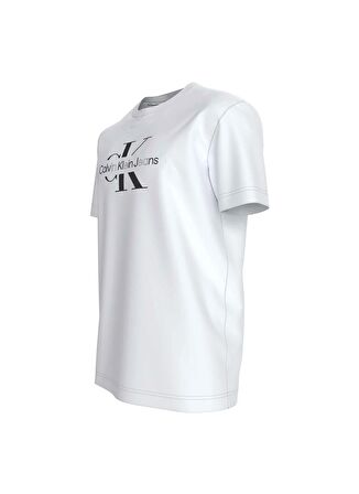 Calvin Klein Jeans Baskılı Beyaz Erkek T-Shirt J30J325190YAF