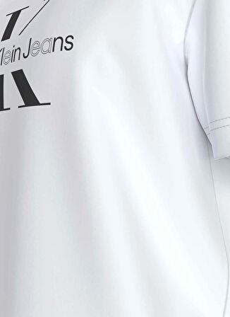 Calvin Klein Jeans Baskılı Beyaz Erkek T-Shirt J30J325190YAF