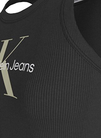 Calvin Klein Jeans Yuvarlak Yaka Baskılı Siyah Kadın Atlet J20J223160BEH