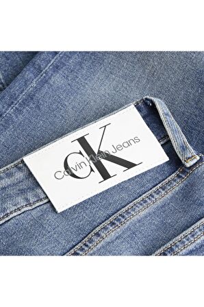 Erkek Marka Logolu Slim Fit Şık Görünüşlü Klasik 5 Cepli  Günlük Kullanıma Uygun Mavi Kot Jeans J30J