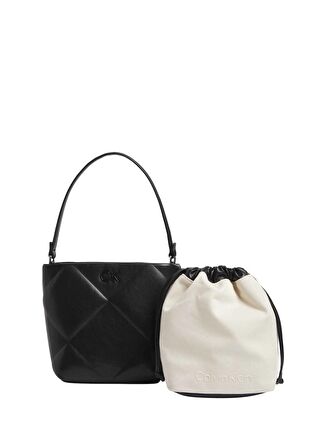 Calvin Klein Siyah Kadın 20x17x11 cm Çapraz Çanta K60K611666BEH