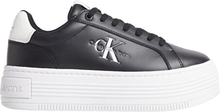 Kadın Calvin Klein Logolu Platform Topuklu Rahat Tabanlı Gündelik Kullanıma Uygun Siyah Sneaker YW0YW01431-0GM