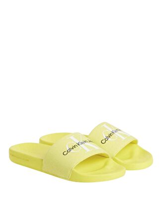 Calvin Klein Sarı Kadın Pamuk Plaj Terliği YW0YW001030LJ