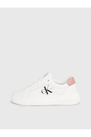 Kadın Marka Logolu Günlük Kullanıma Uygun Beyaz Sneaker Yw0yw00823-02s