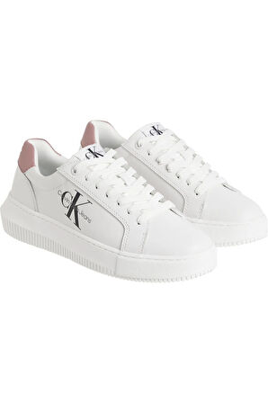 Kadın Marka Logolu Günlük Kullanıma Uygun Beyaz Sneaker Yw0yw00823-02s