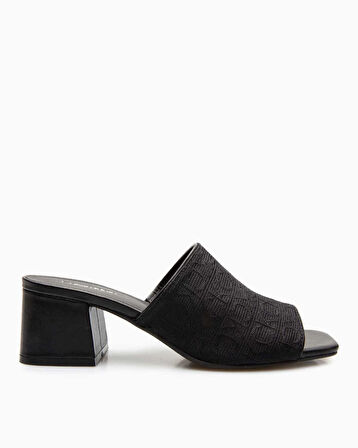 Calvin Klein Heel Mule 45mm Mono Jacq Kadın Sandalet