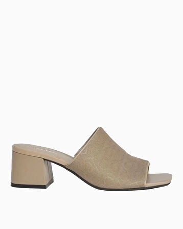 Calvin Klein Heel Mule 45mm Mono Jacq Kadın Sandalet