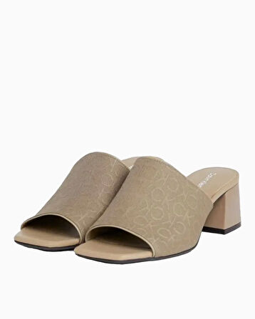 Calvin Klein Heel Mule 45mm Mono Jacq Kadın Sandalet