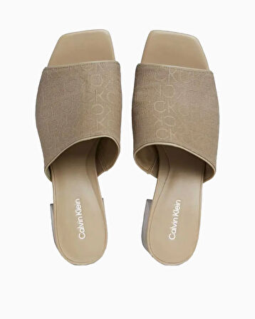 Calvin Klein Heel Mule 45mm Mono Jacq Kadın Sandalet