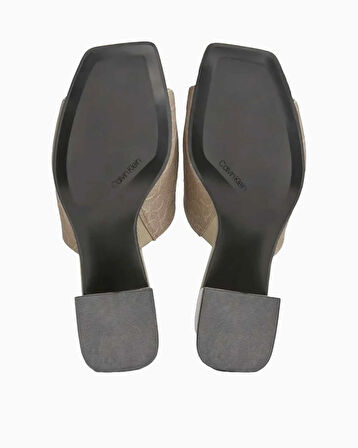 Calvin Klein Heel Mule 45mm Mono Jacq Kadın Sandalet