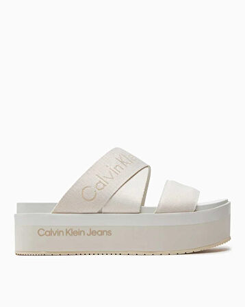 Calvin Klein Flatform Sandal Webbing In Mr Kadın Sandalet