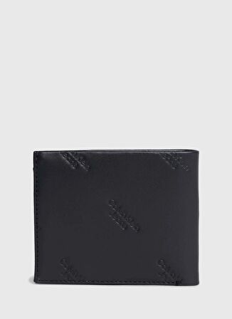 Calvin Klein Siyah Erkek Cüzdan LOGO PRINT BIFOLD ID