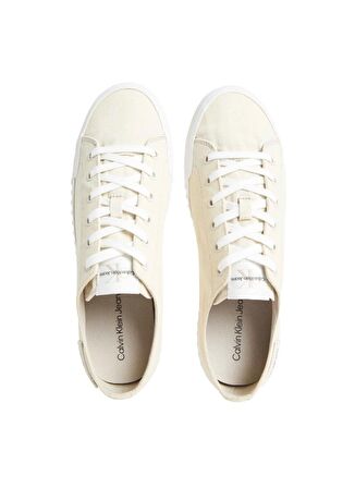 Calvin Klein Beyaz - Krem Erkek Sneaker SKATER VULC LOW LACEUP CS ML DIF