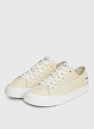 Calvin Klein Beyaz - Krem Erkek Sneaker SKATER VULC LOW LACEUP CS ML DIF