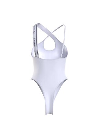 Calvin Klein Beyaz Kadın Mayo HALTER ONE PIECE KW0KW02423YCD