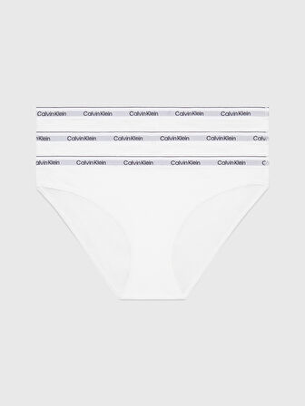 Kadın Marka Logolu Elastik Bantlı Günlük Kullanıma Uygun Beyaz Külot 000QD5207E-100