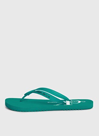 Calvin Klein Beyaz - Turkuaz Erkek Plaj Terliği BEACH SANDAL MONOGRAM TPU