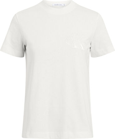 CALVIN KLEIN SATIN APPLIQUE REGULAR TEE T-Shirt