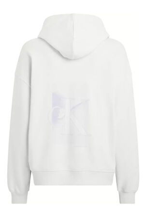 Kadın DIFFUSED CK ZIP-THROUGH Sweatshirt-Beyaz | XS