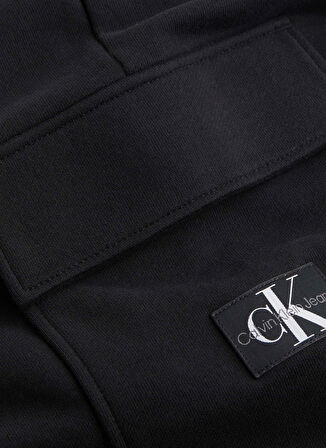 Siyah Kadın Yüksek Bel Standart Fit  Eşofman Altı WOVEN LABEL UTILITY KNIT PANT