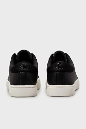 Calvin Klein Kadın Düz Taban Logolu Siyah Sneaker