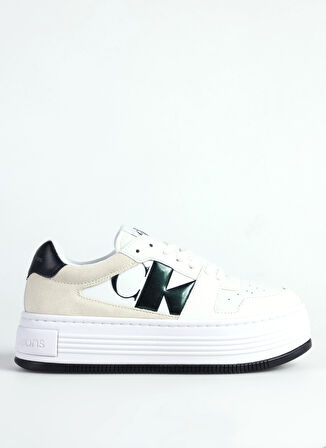 Calvin Klein Beyaz - Siyah Kadın Sneaker YW0YW014820LD