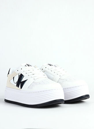 Calvin Klein Beyaz - Siyah Kadın Sneaker YW0YW014820LD