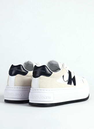 Calvin Klein Beyaz - Siyah Kadın Sneaker YW0YW014820LD
