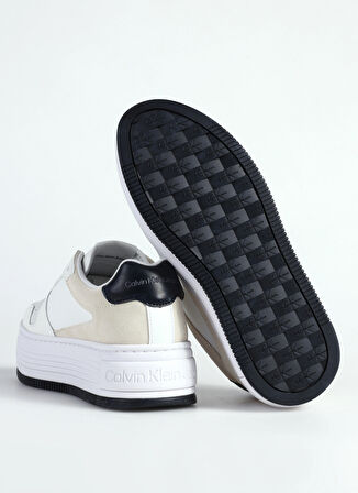 Calvin Klein Beyaz - Siyah Kadın Sneaker YW0YW014820LD