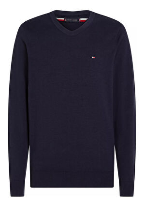 Erkek Bisiklet Yaka Crew Neck Kazak - Lacivert | S