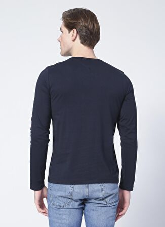 Tommy Hilfiger Bisiklet Yaka Düz Mavi Erkek T-Shirt MW0MW09096DW5