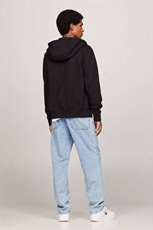 Erkek TJM REGULAR FLEECE ZIP HOODIE Sweatshirt-Siyah | S