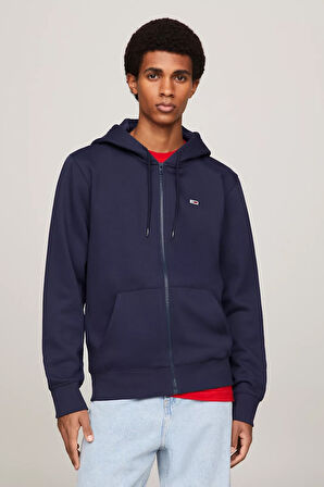 Erkek TJM REGULAR FLEECE ZIP HOODIE Sweatshirt-Lacivert | S
