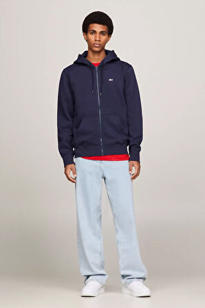 Erkek TJM REGULAR FLEECE ZIP HOODIE Sweatshirt-Lacivert | L