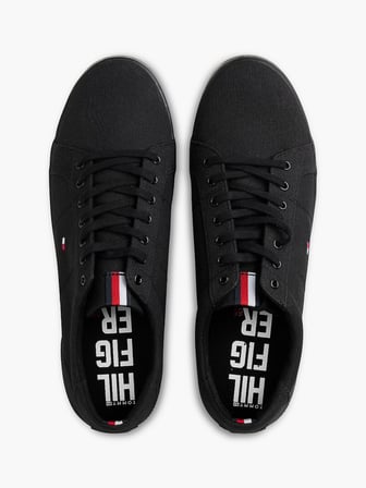TOMMY HILFIGER Erkek Marka Logolu Günlük Kullanıma Uygun Siyah Sneaker FM0FM00596 0GJ