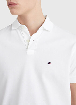 Tommy Hilfiger Polo Yaka Beyaz Erkek T-Shirt MW0MW17770YBR