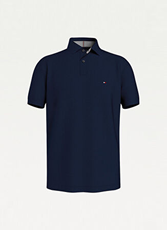 Tommy Hilfiger Polo Yaka Düz Lacivert Erkek T-Shirt