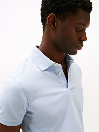 TOMMY HILFIGER Erkek  Açık Mavi Polo Yaka T-Shirt MW0MW17771 C1O