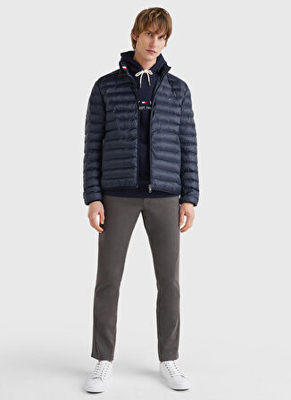 Tommy Hilfiger Mavi Dik Yaka Erkek İnce Mont MW0MW18763DW5
