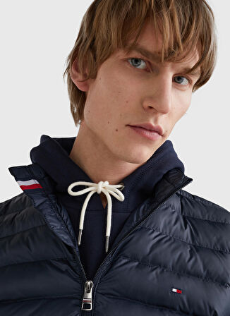 Tommy Hilfiger Mavi Dik Yaka Erkek İnce Mont MW0MW18763DW5