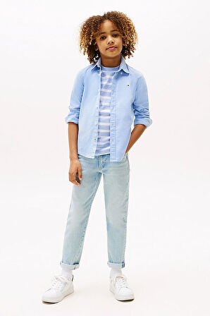 Erkek Çocuk Th Stretch Oxford Gömlek - Mavi | 10 Yaş