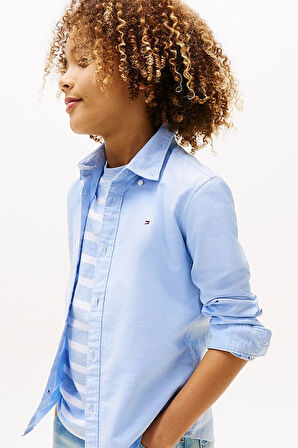 Erkek Çocuk Th Stretch Oxford Gömlek - Mavi | 10 Yaş