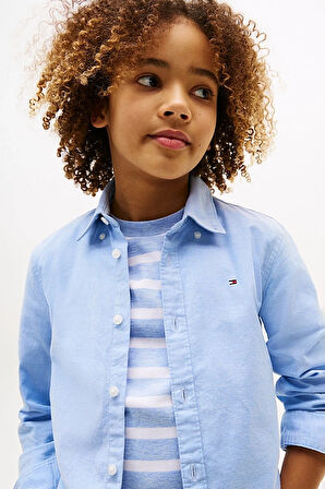 Erkek Çocuk Th Stretch Oxford Gömlek - Mavi | 12 Yaş