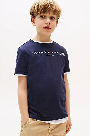 Unisex Çocuk Th Essential Cotton T-Shirt - Lacivert | 7 Yaş