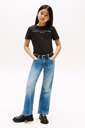 Unisex Çocuk Th Essential Cotton T-Shirt - Siyah | 6 Yaş